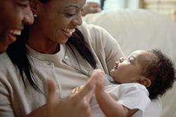 Parents with newborn baby