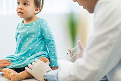 Child getting a vaccine