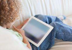 Child using ipad